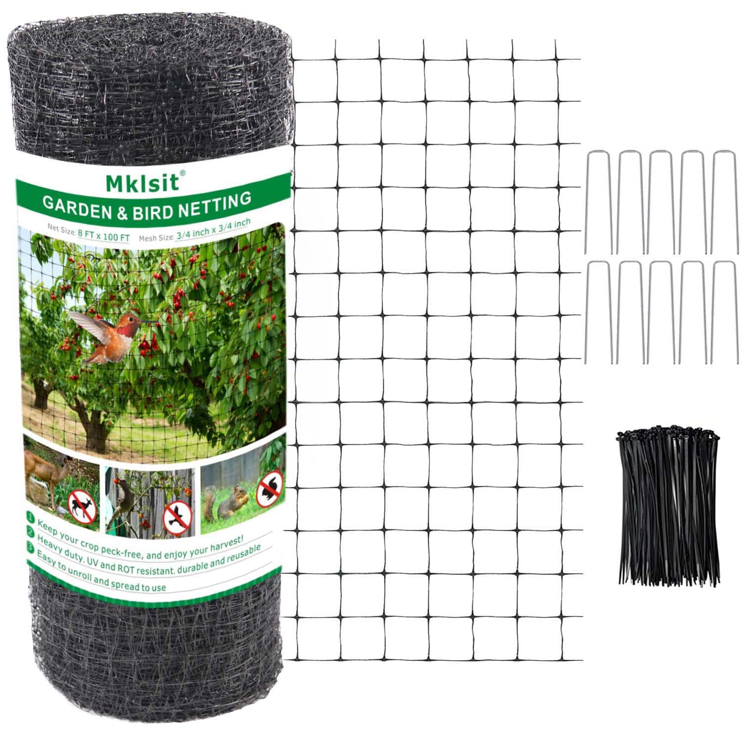 Mklsit deer netting fence 8ft roll protects crops while letting bees through