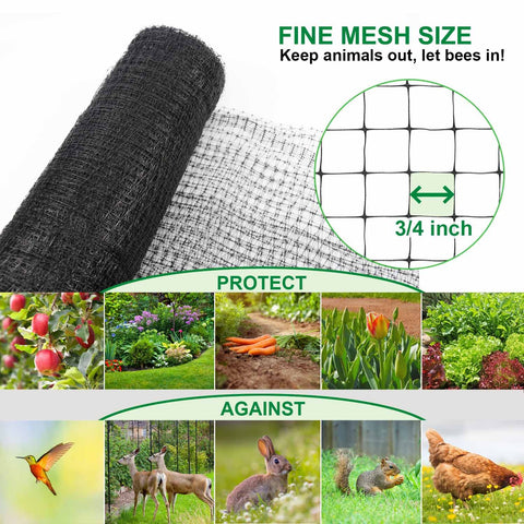 Mklsit garden protection mesh 3-4 inch square guards fruit and vegetables from birds