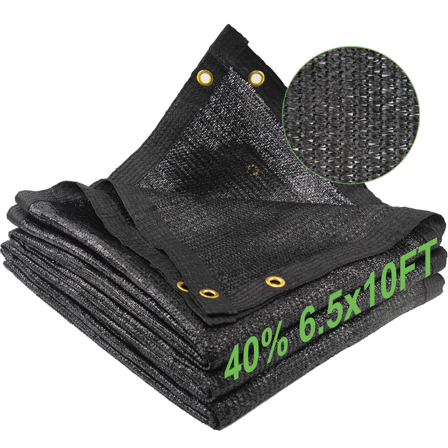 Mklsit shade cloth over a garden setup reduces sun exposure while allowing airflow