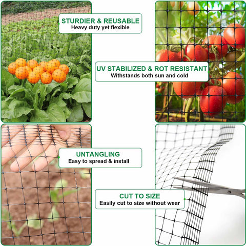 Mklsit UV-stabilised netting resists sun damage for long-lasting use