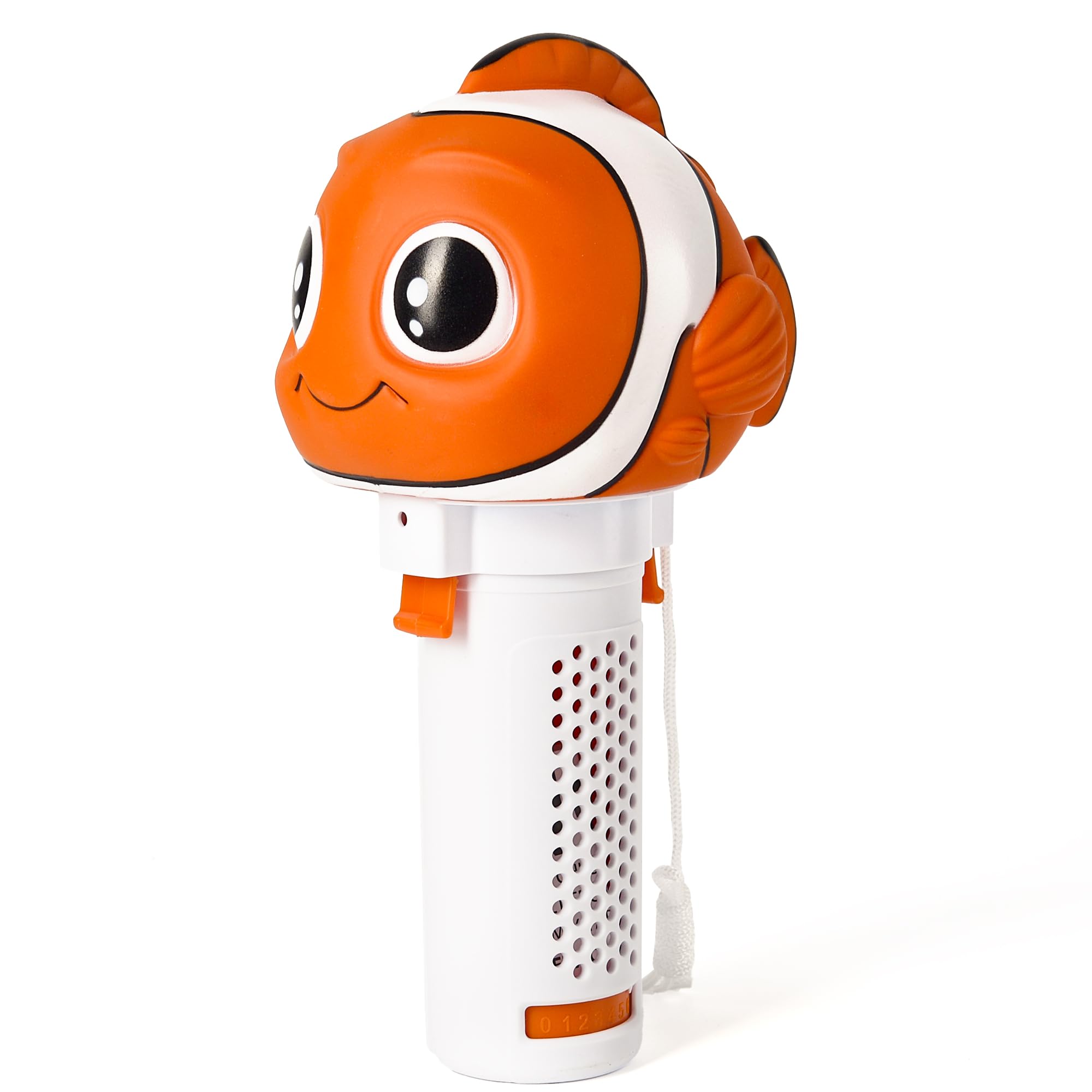 MKLZ chlorine floater with clownfish design for 1-inch tablets, easy load