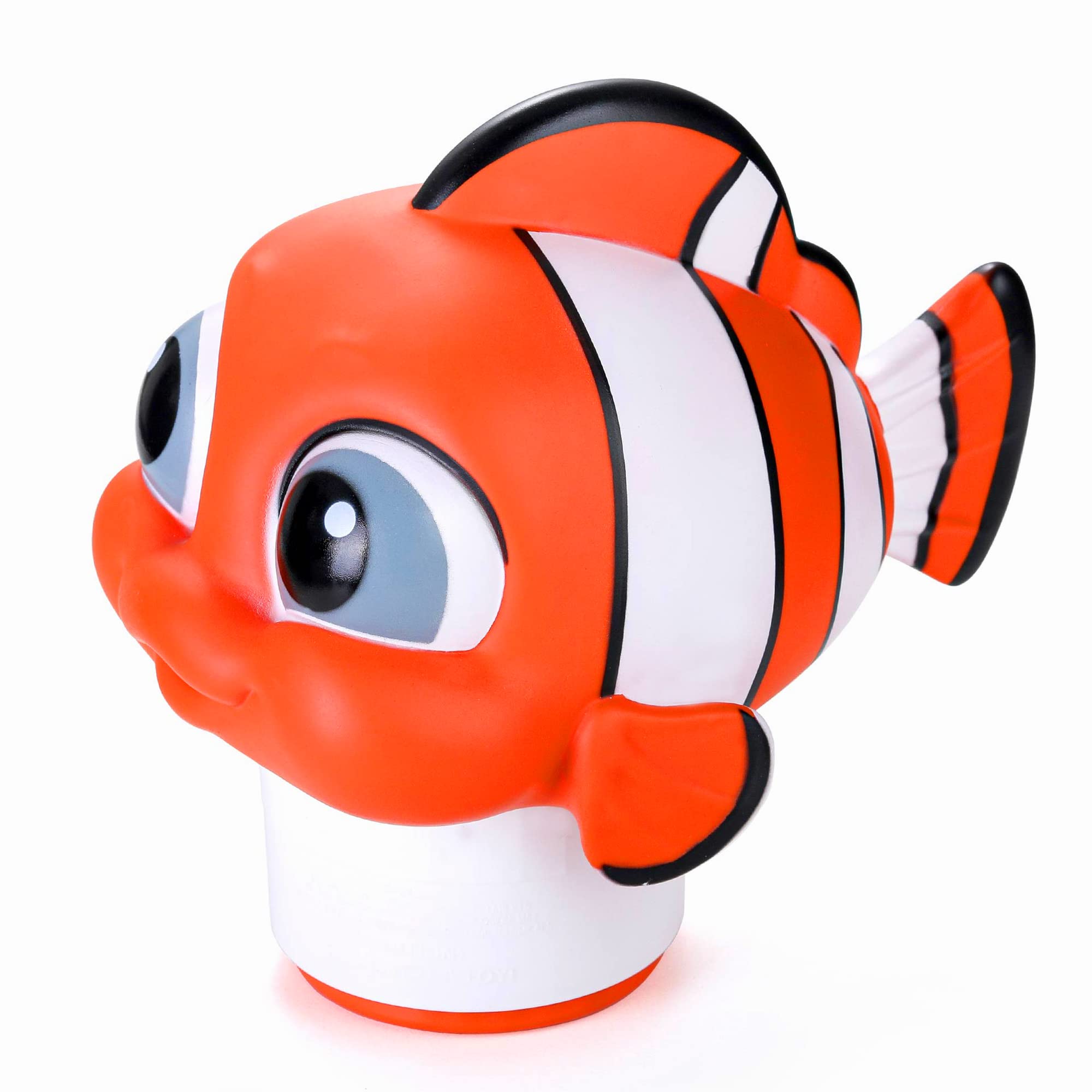 MKLZ chlorine floater clownfish design, front view, for cheerful pool maintenance.