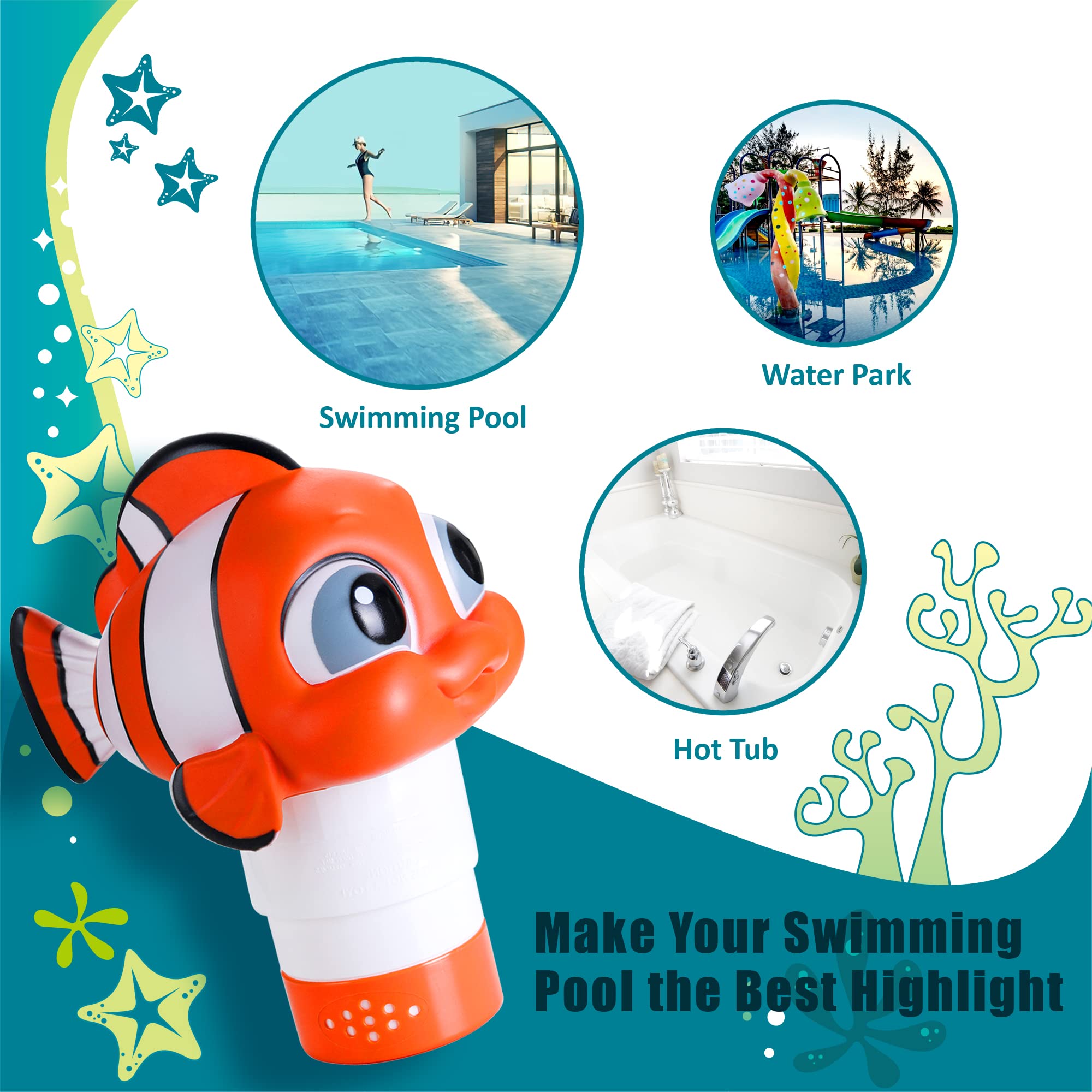 MKLZ chlorine floater top-hole design helps prevent deformation and leaks.