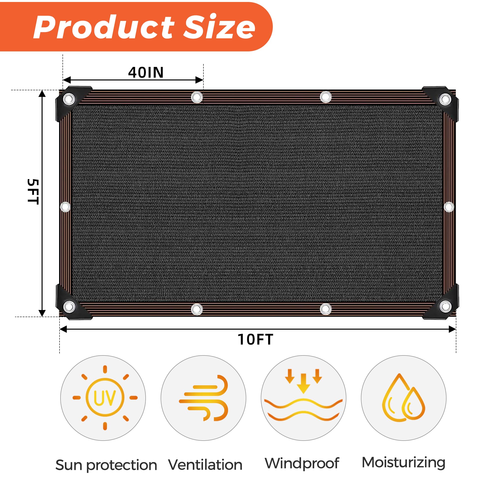 MKMJ breathable shade cloth design promotes airflow for cooler shade outdoors.