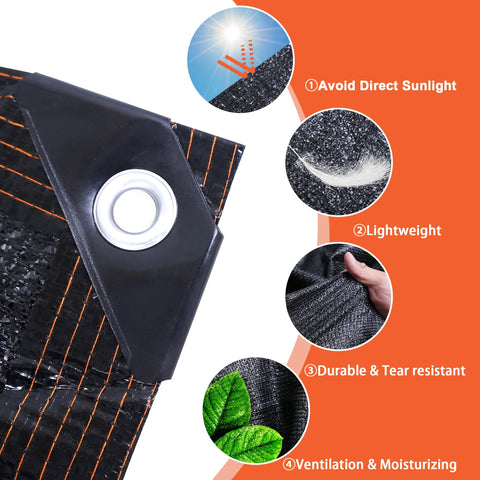 MKMJ shade cloth with reinforced corners prevents tearing during windy days.