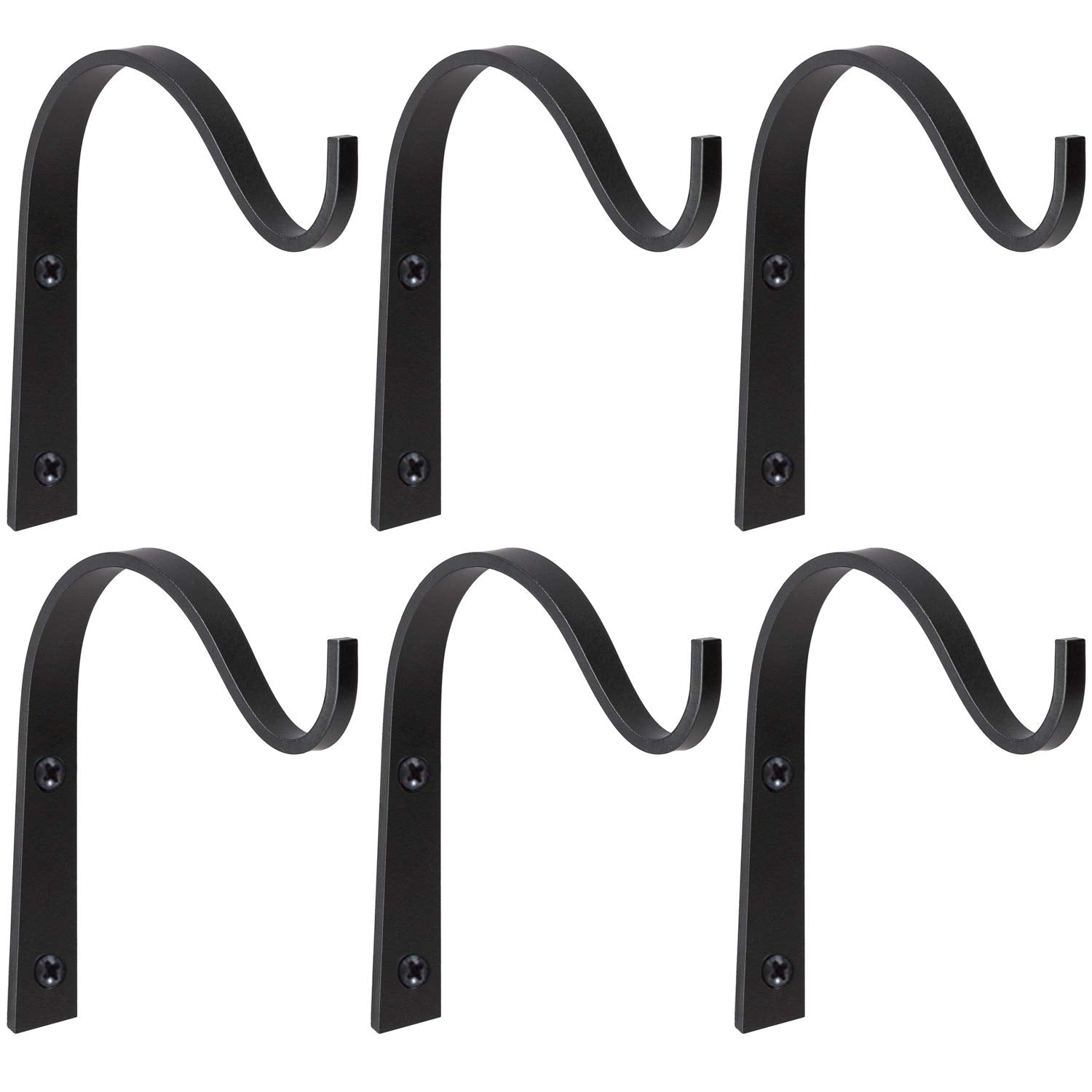 Mkono 6-pack iron wall hooks for hanging lanterns, ideal for outdoor décor.