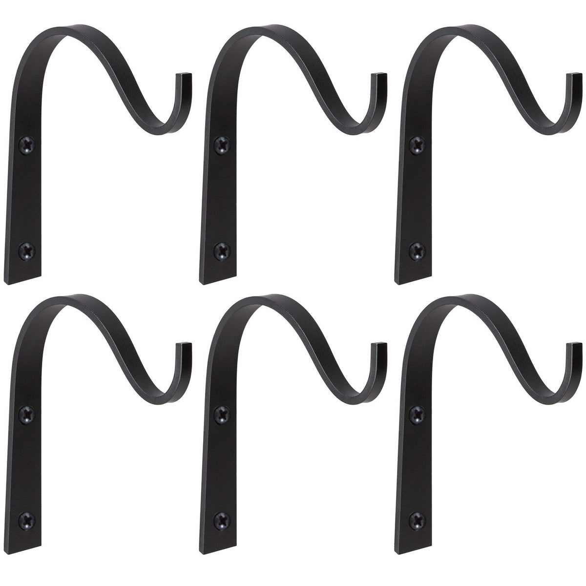 Mkono 6-pack iron wall hooks for hanging lanterns, ideal for outdoor décor.
