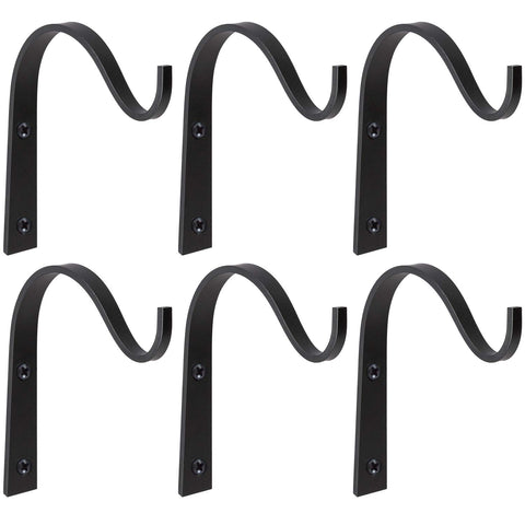 Mkono 6-pack iron wall hooks for hanging lanterns, ideal for outdoor décor.