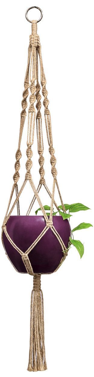 Mkono balcony garden macrame hanger fits outdoor spaces with easy hanging setup.