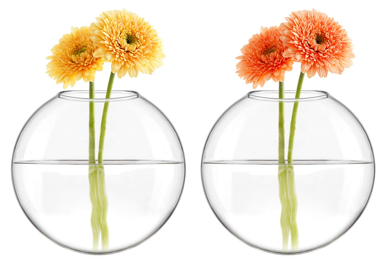 Mkono bathroom decor glass vase adds sleek style to sinks and shelves.