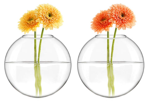 Mkono bathroom decor glass vase adds sleek style to sinks and shelves.