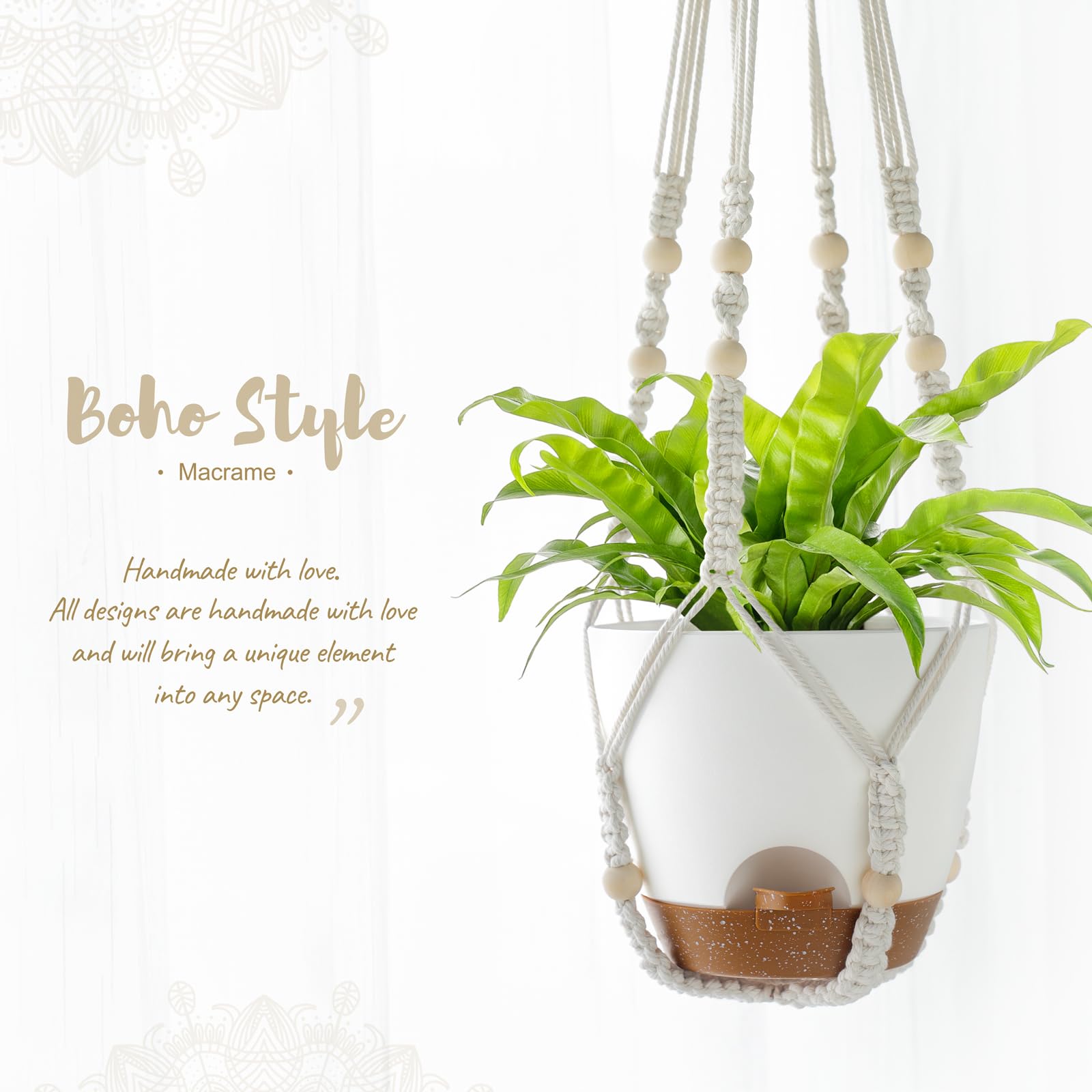 Mkono boho indoor garden decor elevates living spaces with natural texture.