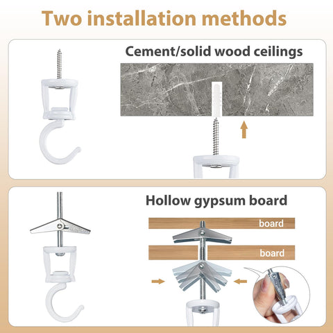 Mkono 360 swivel hook demonstrating adjustable hanging angle