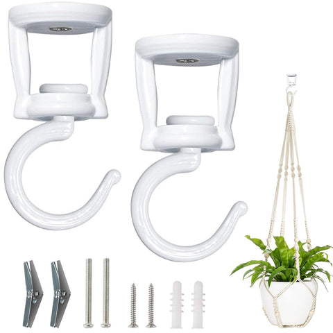 Mkono ceiling hooks plant hanger securing a pot from the ceiling