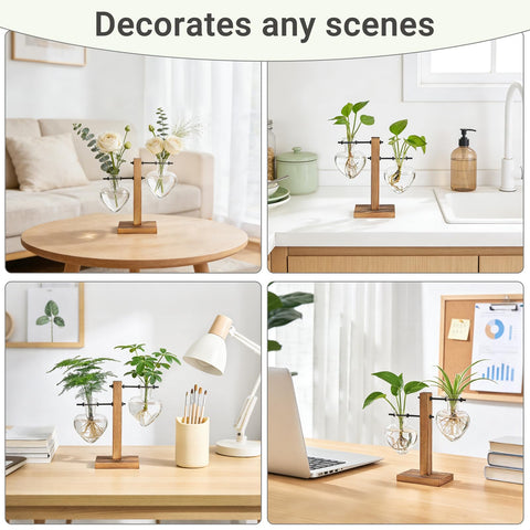 Mkono desk setup featuring propagation station for home office decor