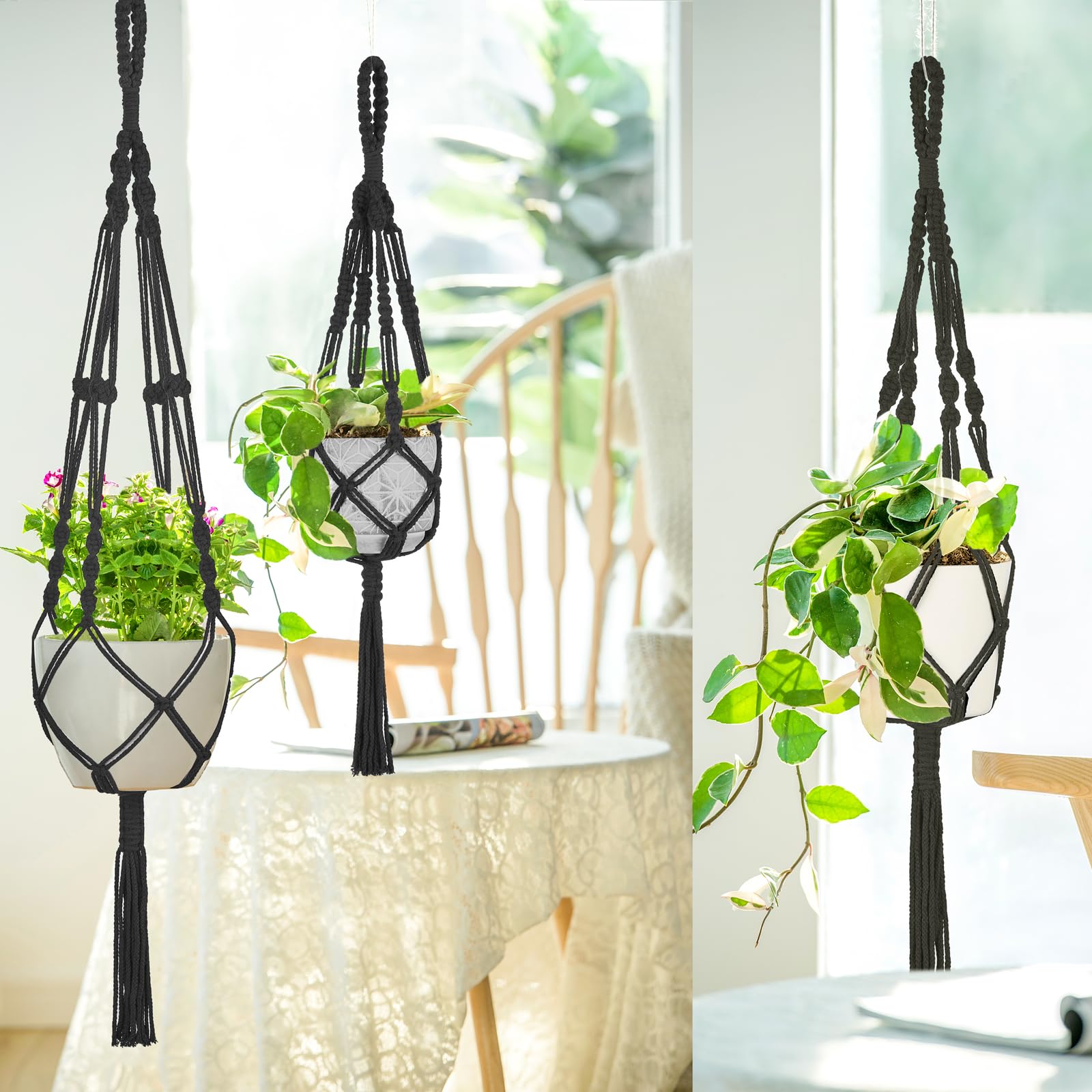 Mkono different size hangers fit pots of various shapes for versatile setups.