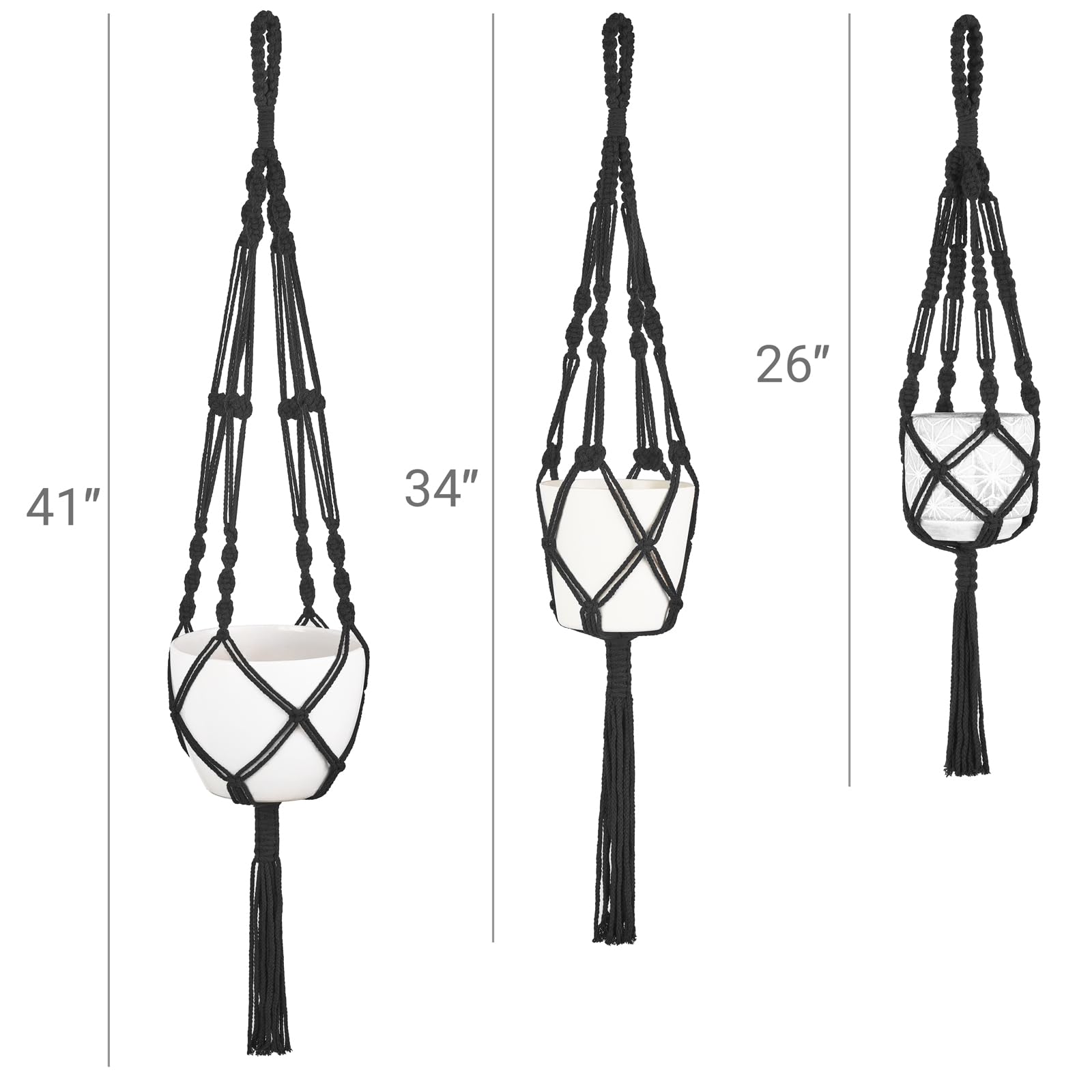 Mkono gift-ready 3-pcs hanging plant hangers for thoughtful decor gifts.