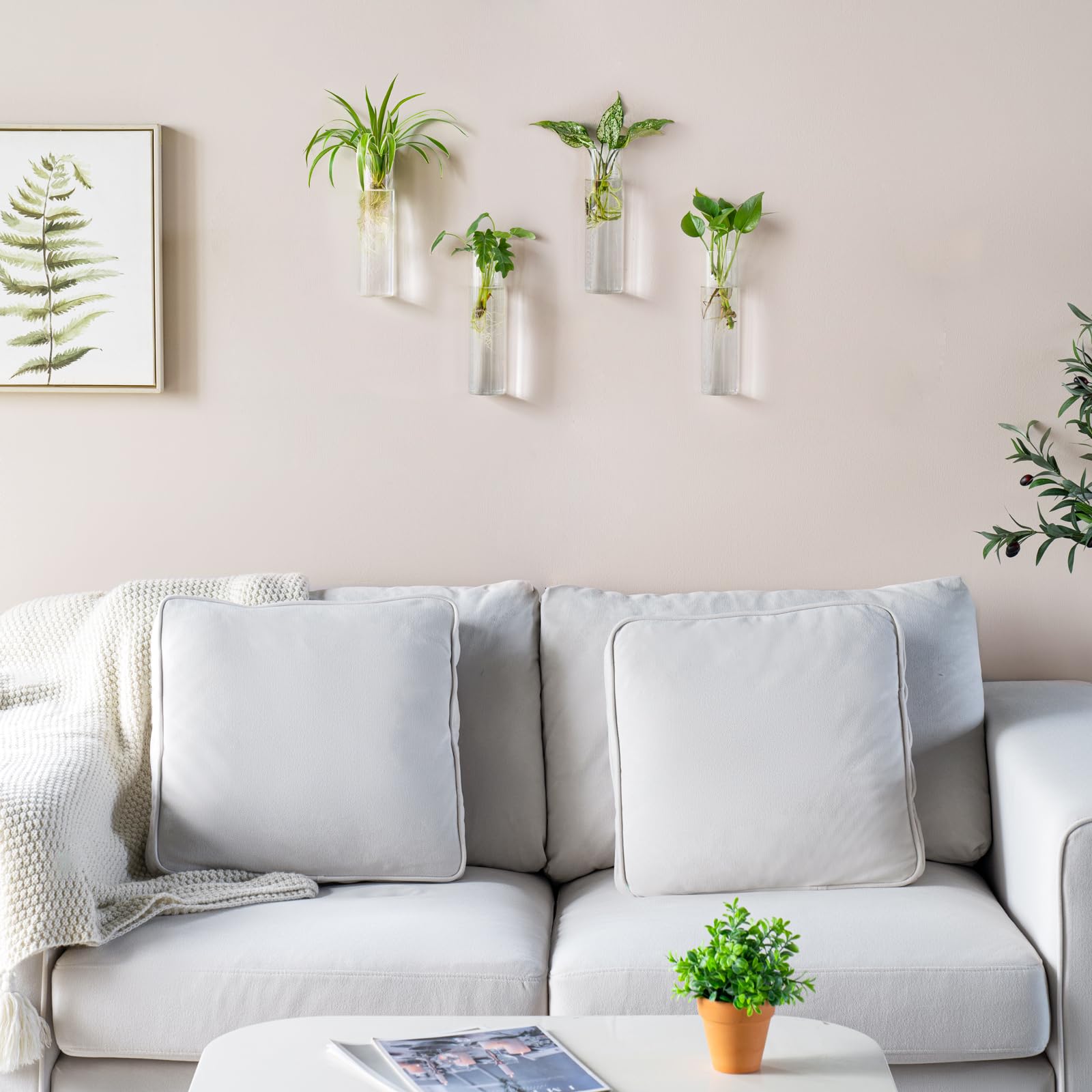 Mkono greenery display tubes set enhances plant propagation decor