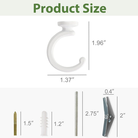 Mkono hanging hook supports plants, wind chimes, lanterns, and other decor options.