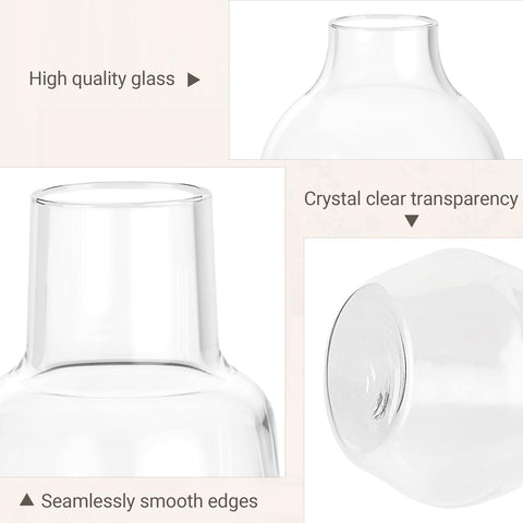 Mkono hydroponic vase set includes a cleaning brush