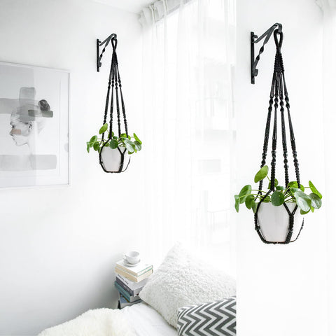 Mkono indoor-outdoor plant holder crafted from cotton cord for versatile display