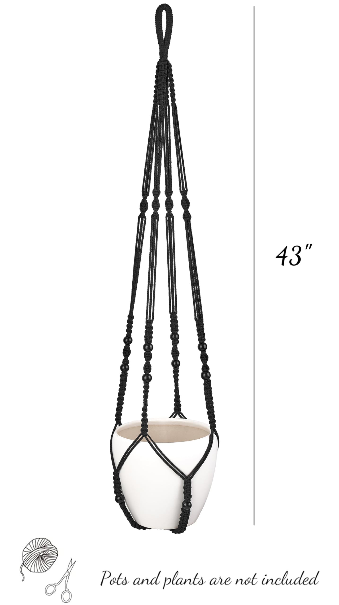 Mkono 43-inch hanger layout enhances plant display in living rooms.