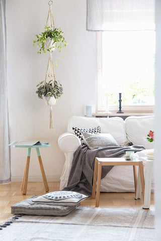 Mkono macrame hanger suitable for indoor and outdoor spaces