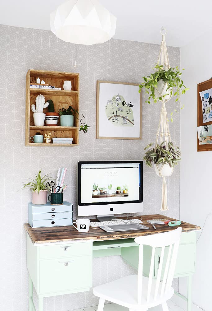 Mkono macrame hanger accommodates pots up to seven inches