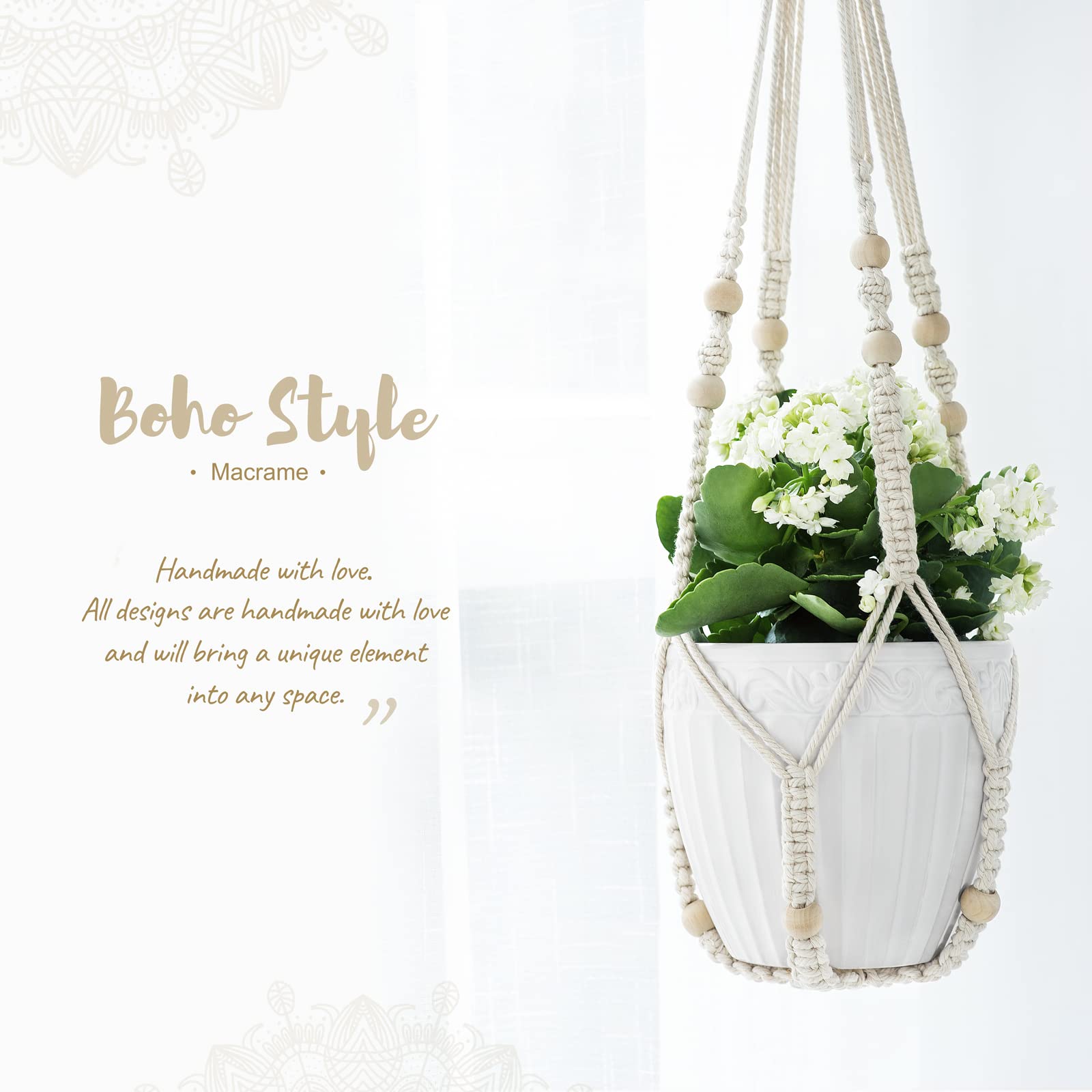 Mkono macrame hanger shown as a thoughtful indoor-outdoor decor accessory.