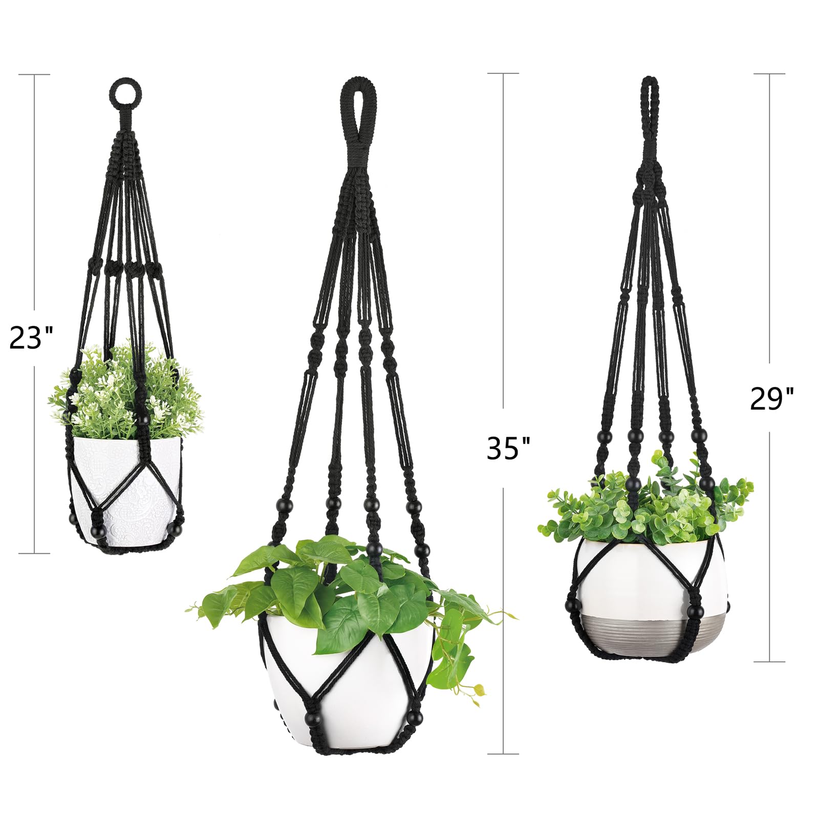 Mkono tassel-free macrame plant hanger design, ideal as a gift.