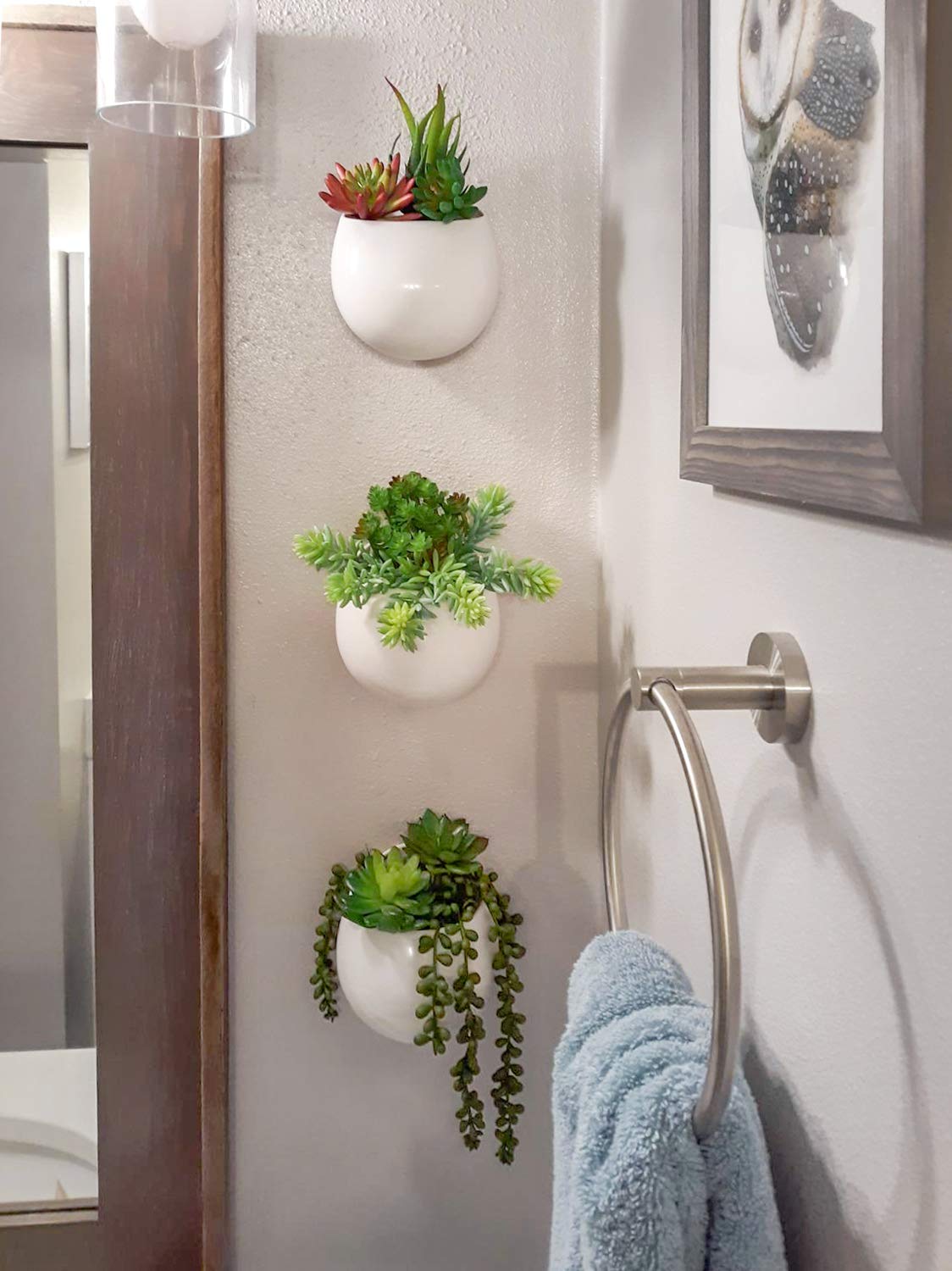 Set of 3 Mkono planters ideal for living room or office decor