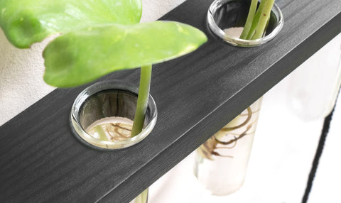 Mkono multi-plant wall display saves space and adds charm.