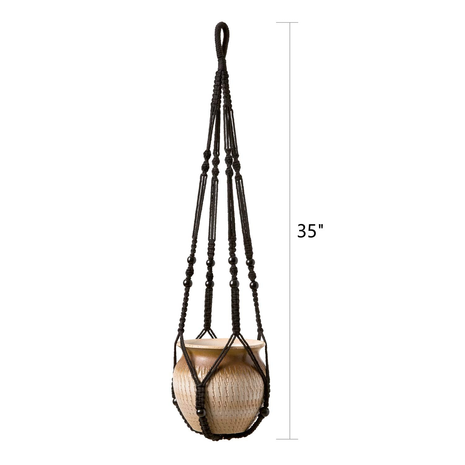 Mkono no-tassels macrame holder offers clean lines for minimalist spaces