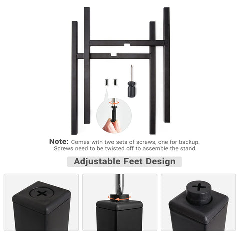 Mkono plant stand protects floors with sturdy metal construction.