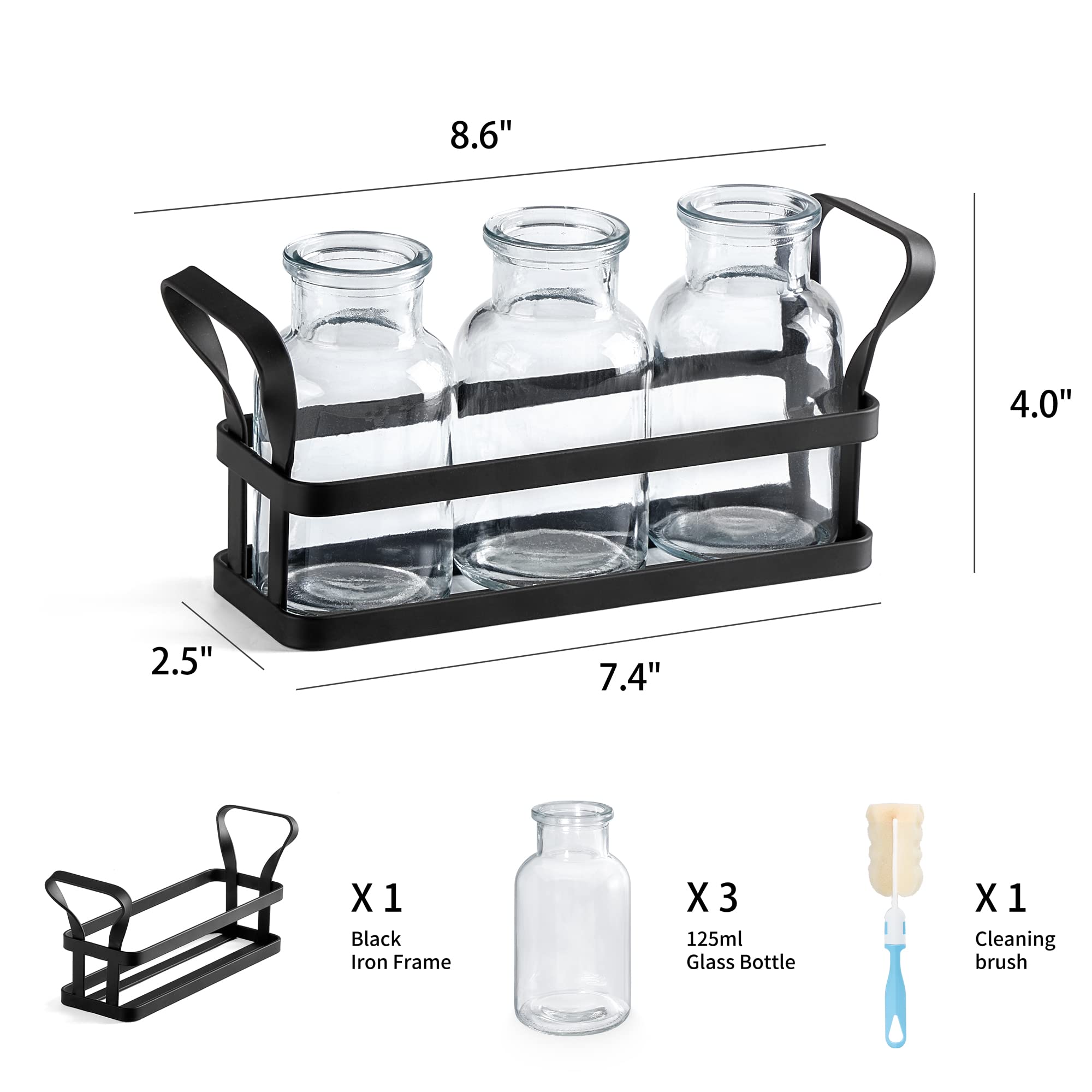 Mkono metal frame detail emphasizes sturdy construction for desktop decor.