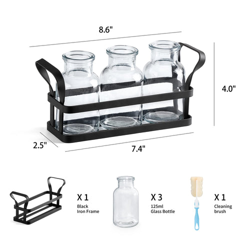 Mkono metal frame detail emphasizes sturdy construction for desktop decor.