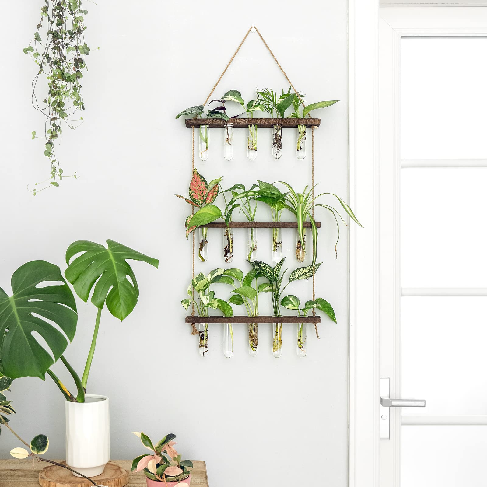 Elegant wooden frame complements modern or traditional interiors.