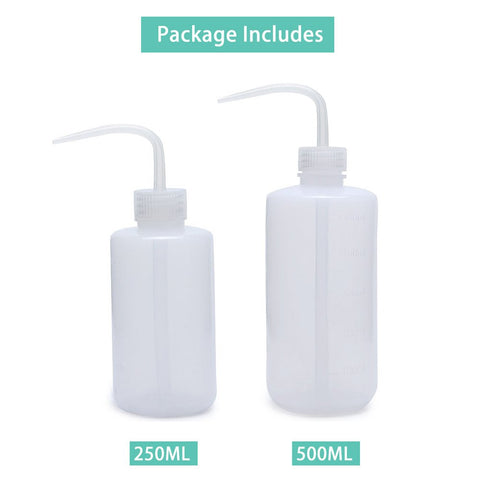 Mkono bottle features scale measurements for accurate watering.