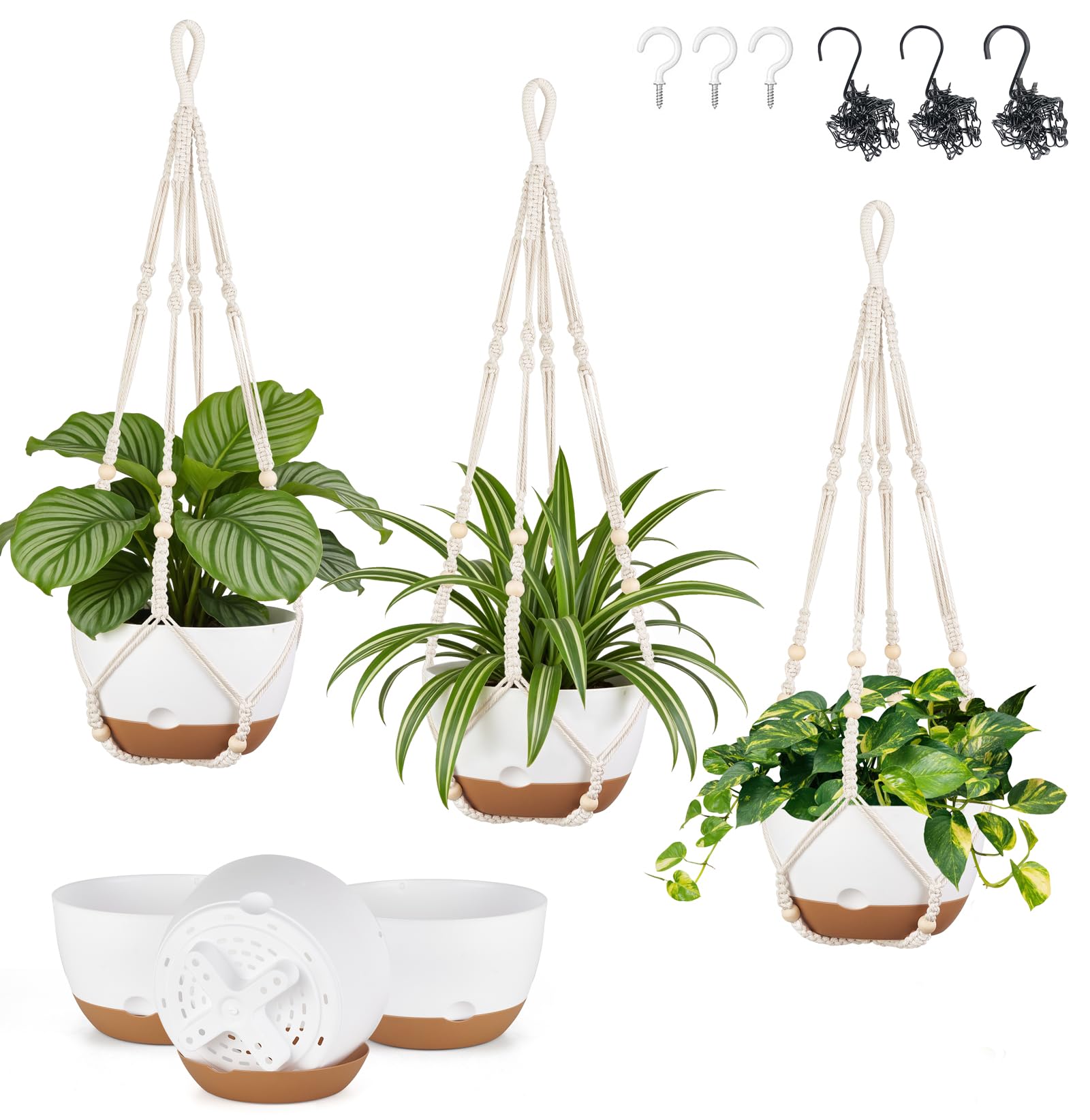 Mkono self-watering 10-inch hanging planter keeps indoor plants hydrated longer