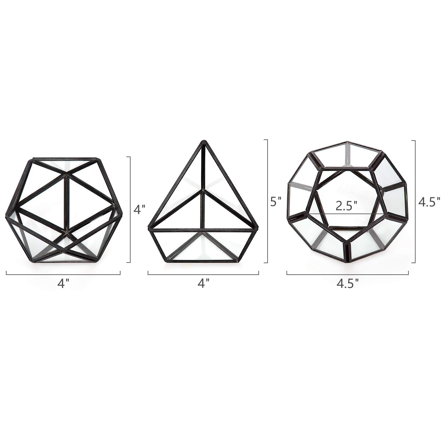 Mkono terrarium trio packaging showcases three shapes ready for gifting or display.