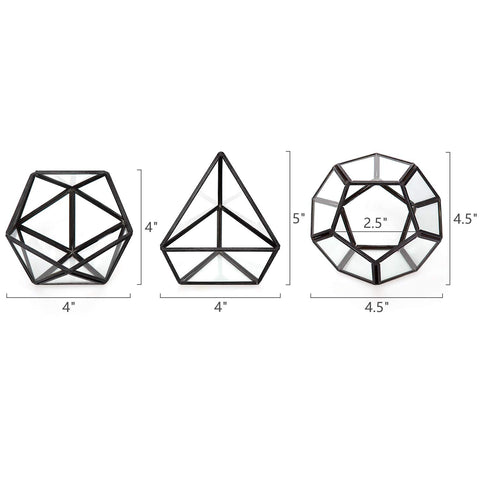 Mkono terrarium trio packaging showcases three shapes ready for gifting or display.