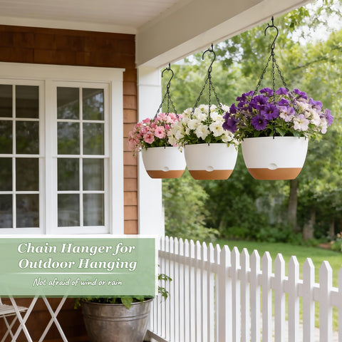 Mkono ventilated hanging planter with built-in drainage for healthy roots outdoors