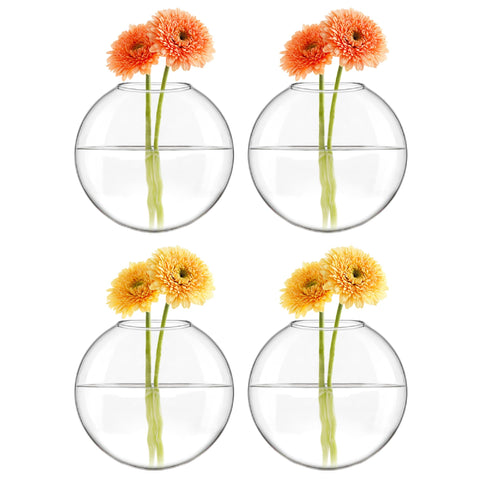 Mkono wall hanging oblate glass planters on wall for flowers