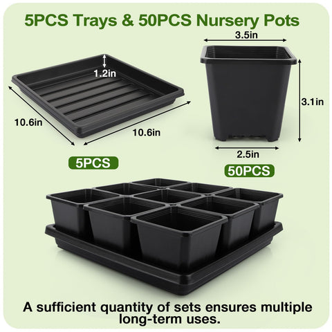 Mlhezy five-pack seed starting trays designed for orderly seed germination