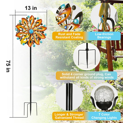 MLKNK wind spinner twist-lock assembly makes setup quick and tool-free