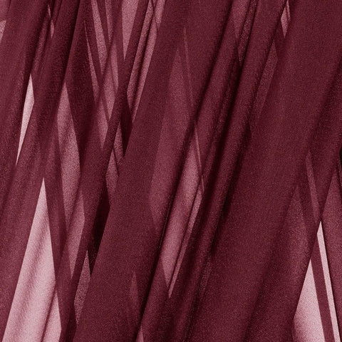 MLMC burgundy gauze drapes being machine washed for easy care