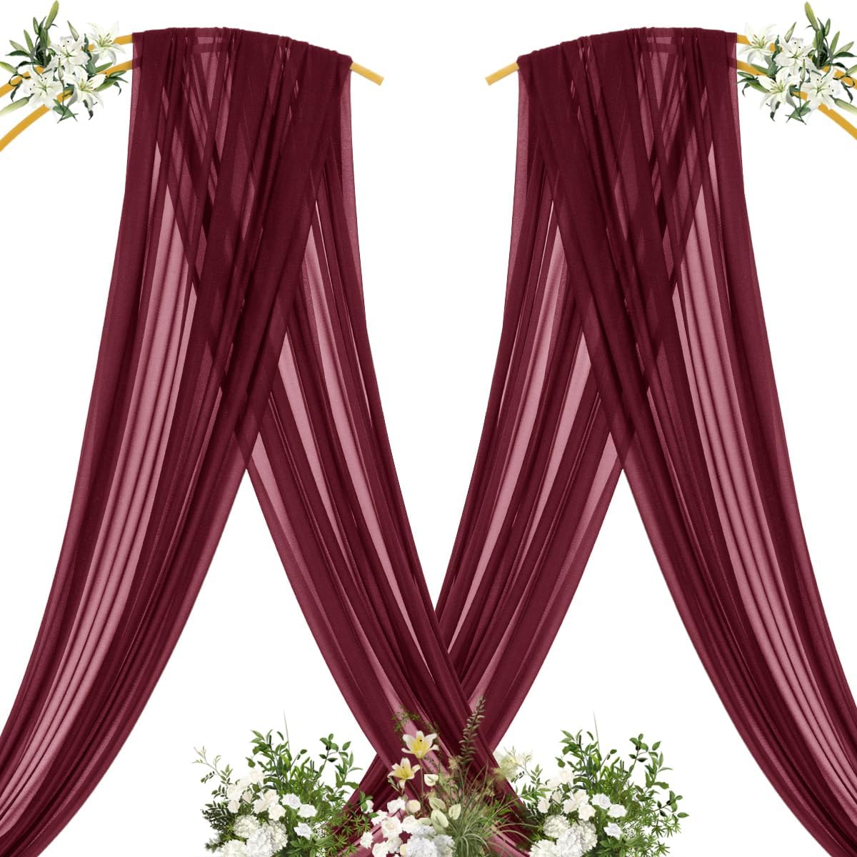 MLMC burgundy backdrop curtains used as versatile event decor
