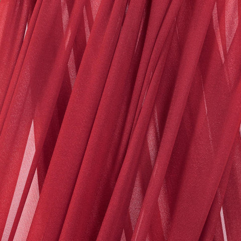 MLMC red wedding arch draping used as bridal shower backdrop and wall decor.