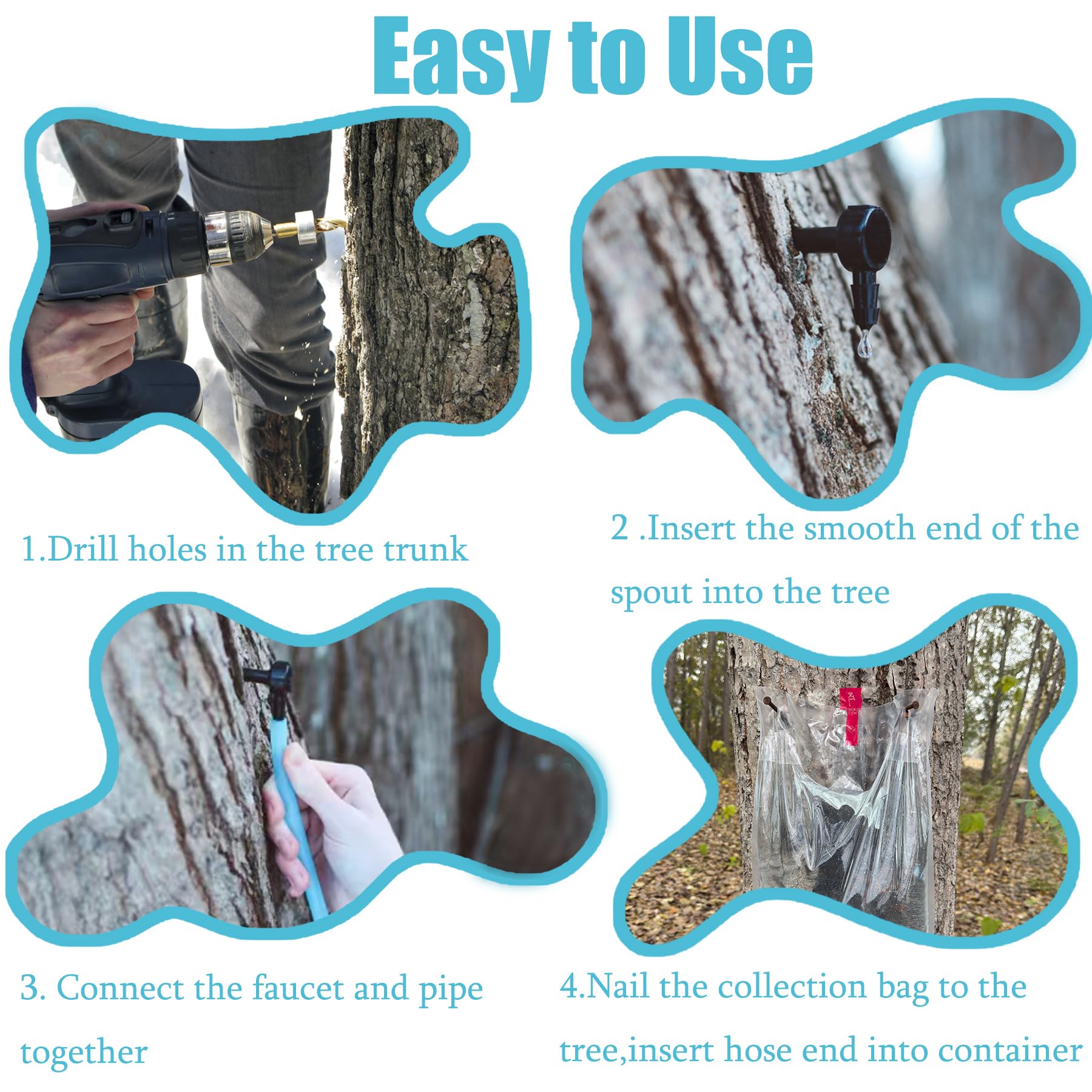 MLOLM 98 ft tubing set supports flexible maple syrup collection at home.