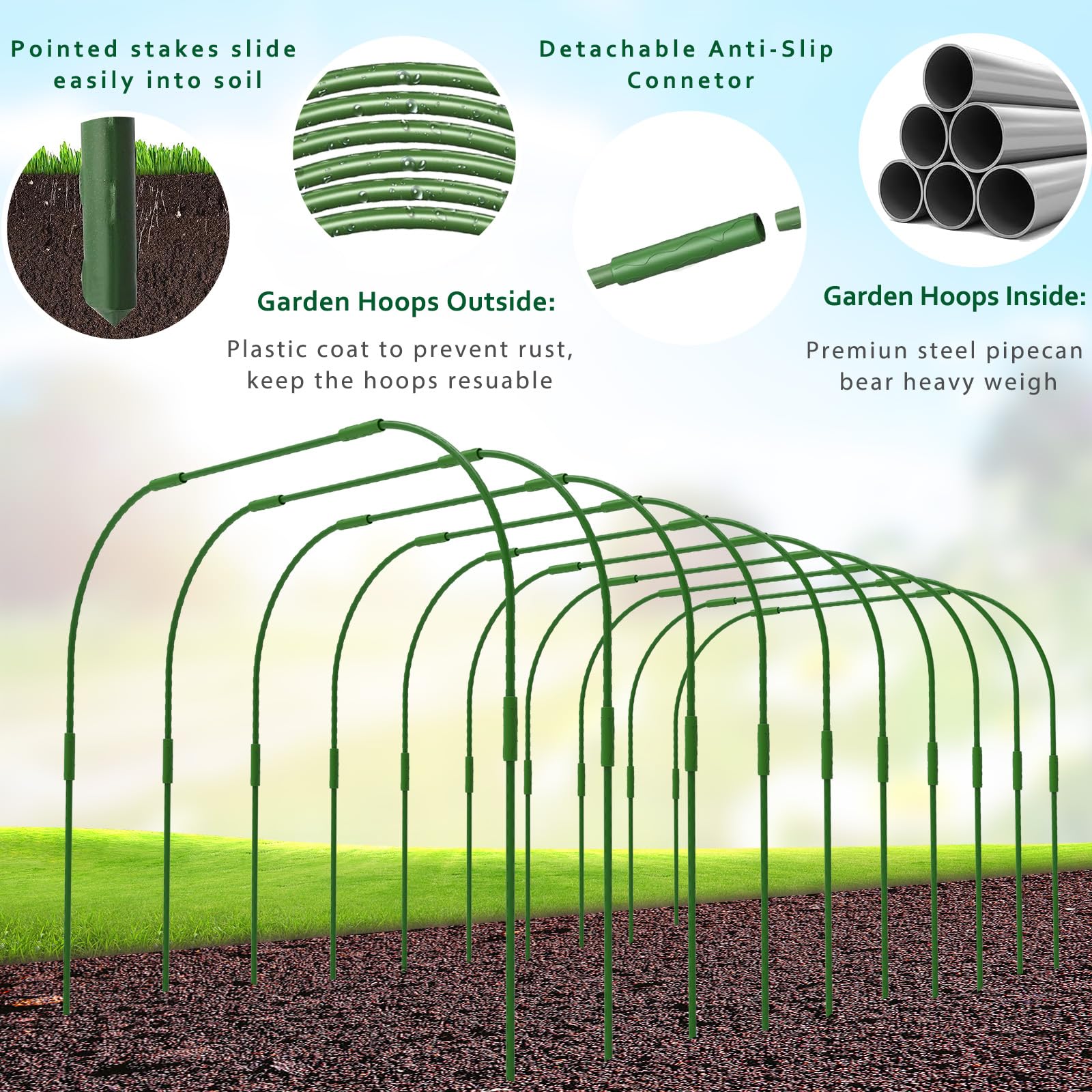 MLYKJ protection covers and netting fit snugly for frost and shade.